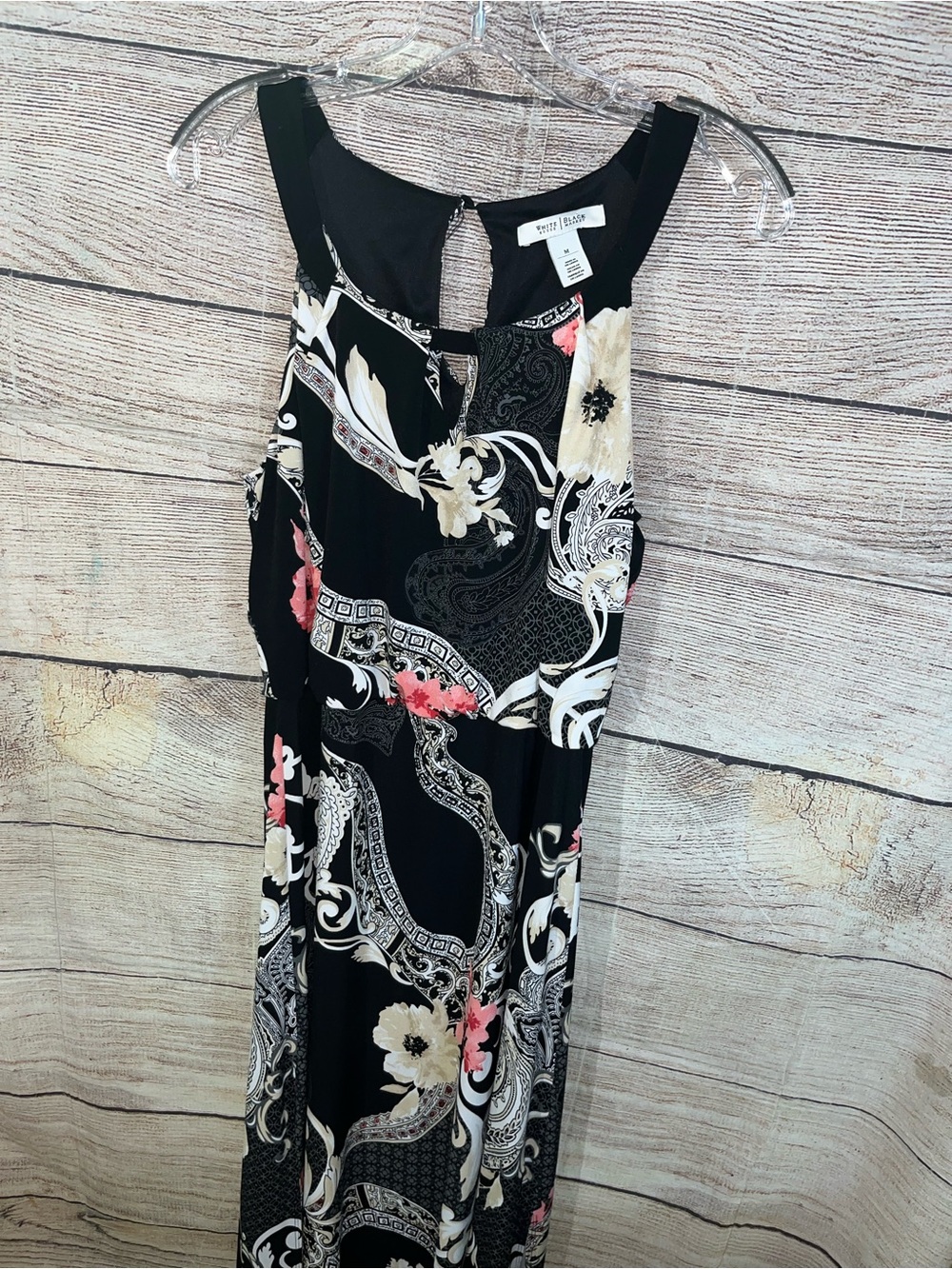😍 White House Black Market Black Floral & Paisley Maxi Dress size Medium